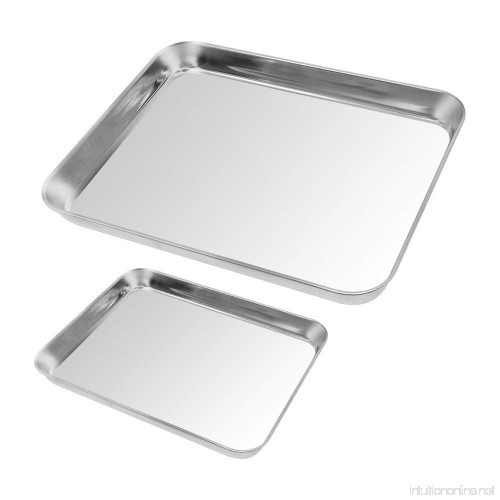 2pack Cookie Baking Sheet Kuorle Pure Stainless Steel Commercial Bakeware Set Nonstick Baking Pans For,Jumbo Grilled Shrimp Recipe